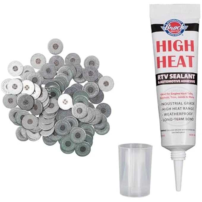 Brock GASOLINE/PETROL ENGINE HEAT TABS WITH HIGH HEAT ADHESIVE - GUARANTEED ACCURATE - CENTER MELTS AT APPROXIMATELY 260F/126C -100 HEAT TABS PER TUBE - Image 3